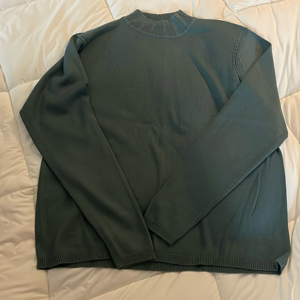 Mock Turtleneck. Silk Shell. No Holes Or Snags - image 1